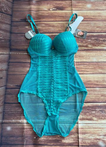 Daisy Fuentes Women's Intimates Push Up Teddy Flirty Lace Green Size Medium  - $31 (31% Off Retail) New With Tags - From Yarail