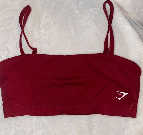 Gymshark Bandeau Sports Bra Red - $30 - From Emmy