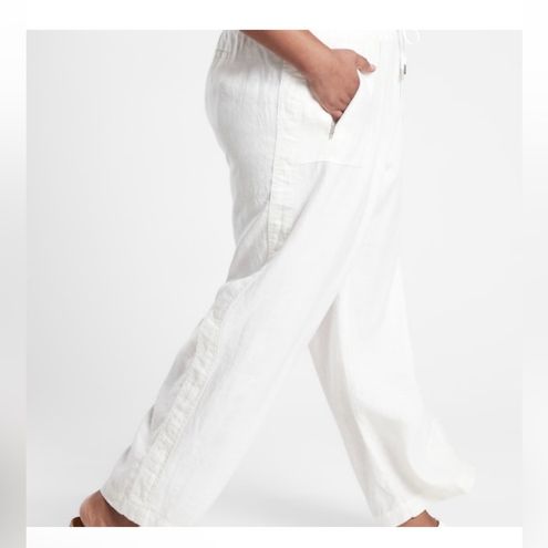 Athleta NWT - 100% Linen Cabo Linen Wide Leg Pant in White Calla Lily Size  12 - $41 (48% Off Retail) New With Tags - From Twisted