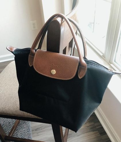 Longchamp black Mini Le Pliage Original Tote Bag