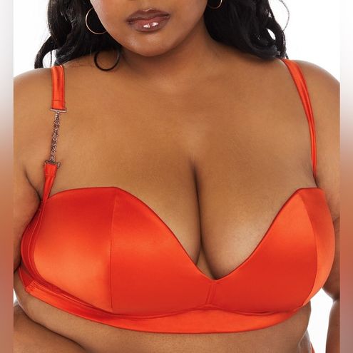 2X // Savage X Fenty Orange Sharp Satin Bralette - $19 - From Gayle