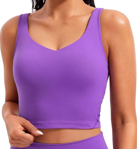 CRZ Yoga Padded Workout Tank Top Purple Size M - $25 (21% Off