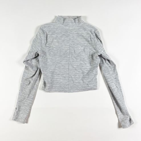 Lululemon All Aligned Mock Neck Long Sleeve Wee Are From Space Nimbus  Battleship - $45 - From Galore