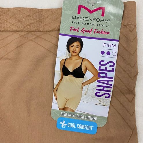 Maidenform Nude Seamless High-Waist Thigh Slimmer Shaping Shorts Medium or  Large Tan Size undefined - $20 New With Tags - From Jennifer