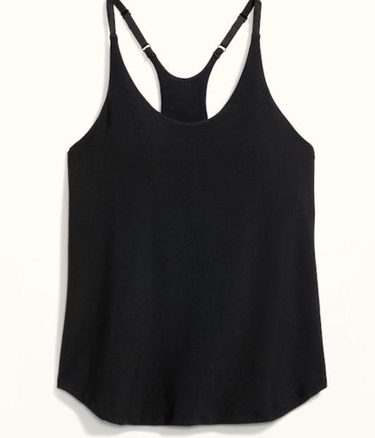 Old Navy Black PowerLite LYCRA ADAPTIV Racerback Shelf-Bra Active