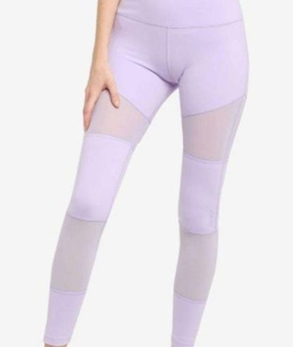 Lorna Jane Vent Booty Lavender Mesh Panel High Waisted Leggings