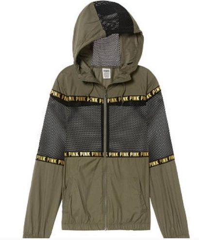 pink mesh anorak jacket