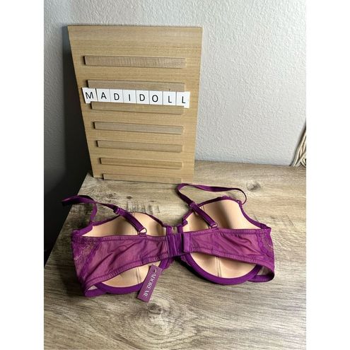 Adore Me Purple Lace Dusana Bra Size 36DD NWT - $19 New With Tags - From  Madi