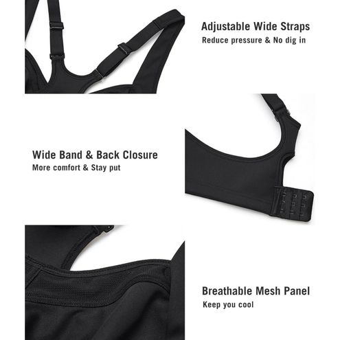 Syrokan High Impact Sportsbra Racerback Underwire Unlined Black