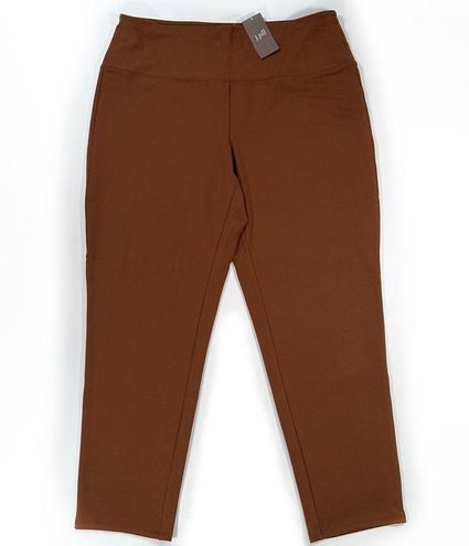 Jjill J.jill Wearever Smooth-fit Slim-leg Pants In Cinnamon