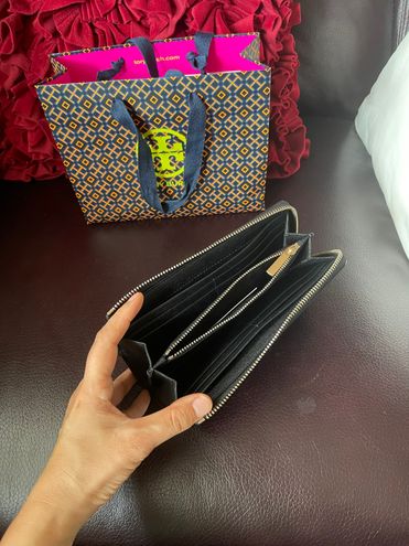 Tory Burch Black Saffiano leather wallet ref.267190 - Joli Closet