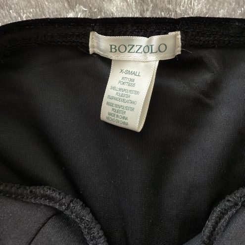 Bozzolo Black Velvet Padded Bodysuit with Clips Size XS - $18