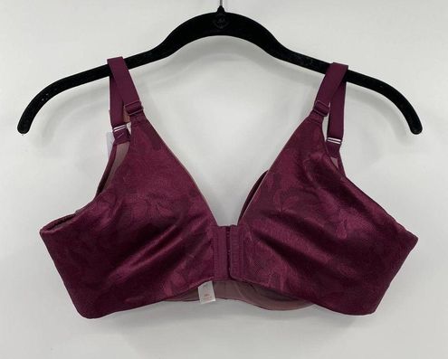 Cacique Balconette Bra Lace Invisible Band Purple Back Smoother