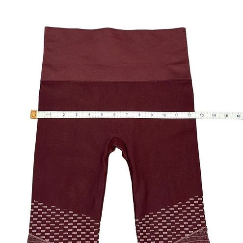 NEW SPANX Look at Me Now Seamless Moto Leggings in Wine - Size S
