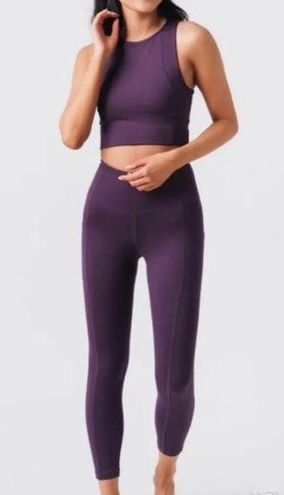 Zyia Active Plum Knit 7/8 Warm Leggings - $34 - From Katy