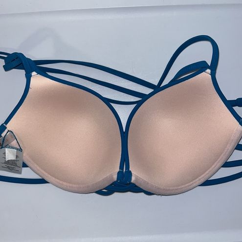 Shade & Shore Strappy Padded Underwire Bikini Top Blue 36 B w Back Tie  Straps Size undefined - $16 - From Regina