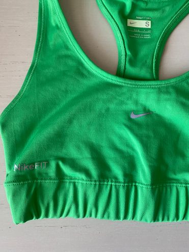 Nike Swoosh fit green racer back supportive sports bra - $26 (31