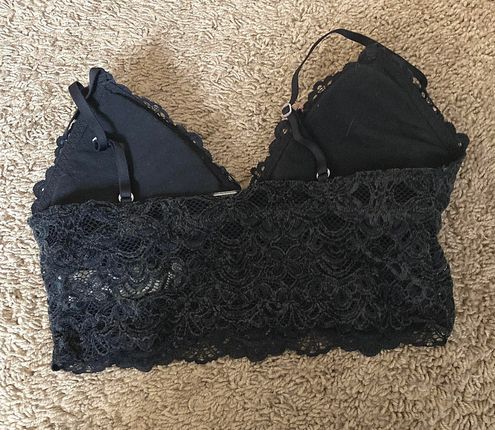 Gilly Hicks Black Velvet Longline Bralette - $12 (52% Off Retail