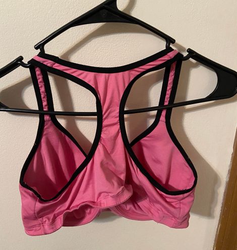 Flirtitude Neon Pink With Black Band Contrast Sports Bra Size L - $7 (61%  Off Retail) - From Malina