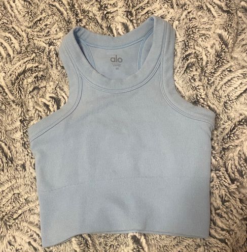 Alo Yoga Seamless Delight High Neck Bra Blue Size XS - $35 - From  trendycollege