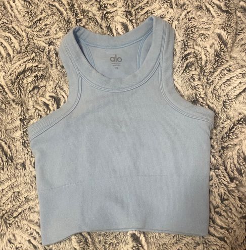 Alo Yoga Seamless Delight High Neck Bra Blue Size XS - $35