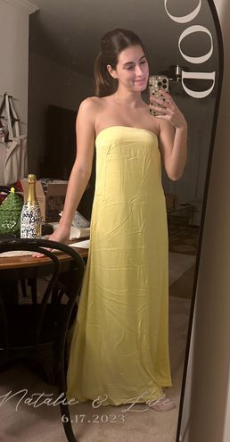 Luisa Strapless Maxi Dress - Lemon - MESHKI U.S