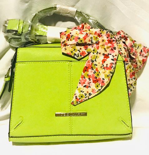 Steve Madden Neon Green Breese Crossbody Bag w/Scarf Now trending