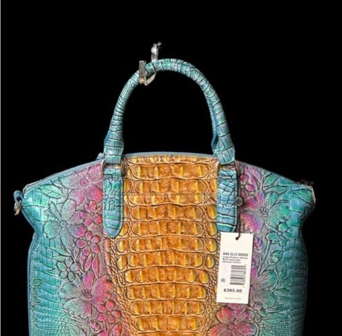 NWT Brahmin Large Duxbury Melbourne Leather Satchel Bag COTTON CANDY Ombre  