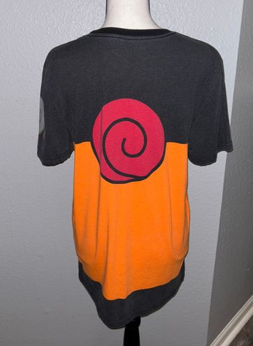 BIOWORLD Naruto Uzumaki Cosplay T-Shirt - Black/Orange