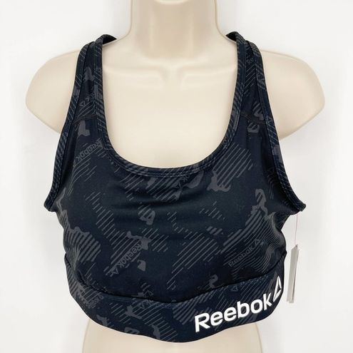 Reebok, Intimates & Sleepwear, Reebok Sports Bra Medium Black Prime  Essential Medium Impact Racerback Pocket