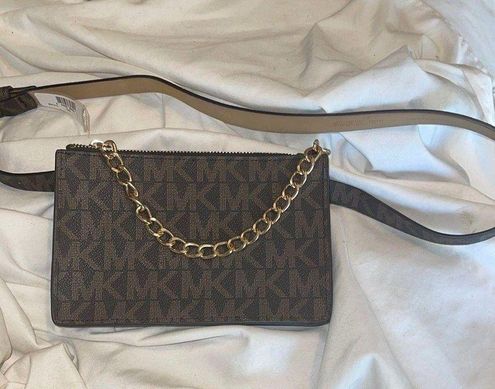 MICHAEL Michael Kors Monogram Print Belt Bag in Brown