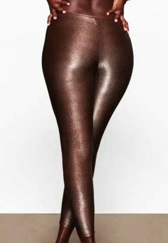 SKIMS Shimmer Leggings Cocoa Shiny Sparkly Glittery Shimmery Brown