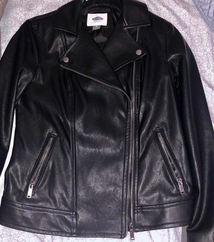 old navy leather jacket