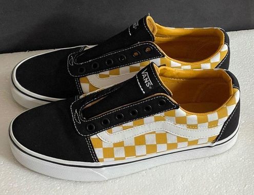 Vans Old Skool (CheckerBoard) Black/Yellow Size - $35 - From Clintonia