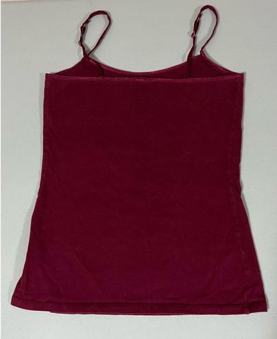 SO Red Burgundy Maroon 'Perfect Cami' Shelf-Bra Camisole Tank Top