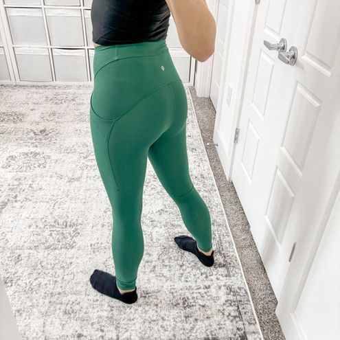 Lululemon Power Thru High-Rise Tight Leggings Everglade Green Size