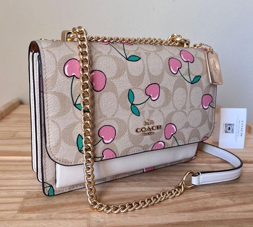 Coach Envelope Clutch Crossbody In Signature Canvas With Floral