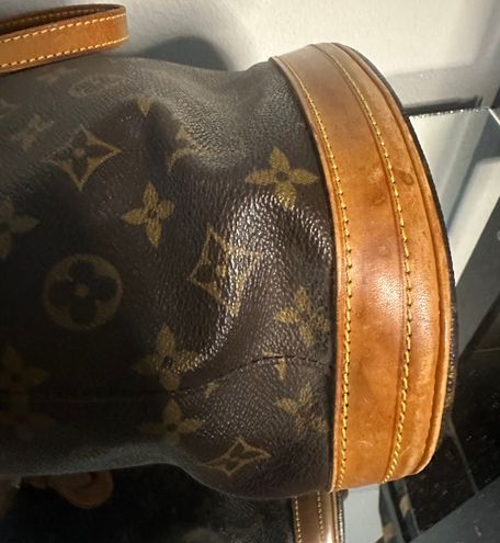 Bucket cloth handbag Louis Vuitton Brown in Cloth - 33558663