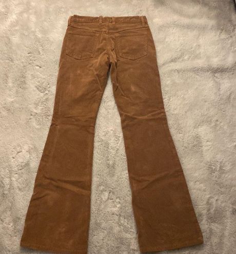 brandy melville brown corduroy flare pants