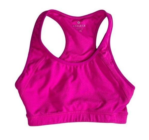 Athleta Hot Pink Cutout Back Strappy Sports Bra Activewear