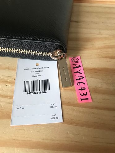 Kate Spade Purse: Black Zip Travel Wallet Bag