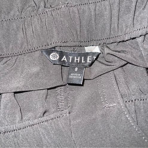 Athleta Skyline Pant High Rise Paperbag Green Belted Pants Casual