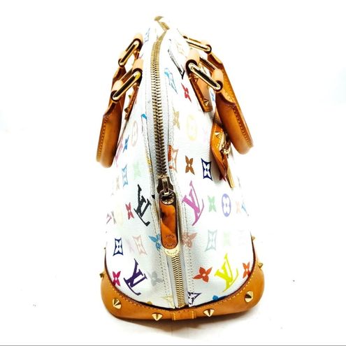 Louis Vuitton White Multicolour Monogram Murakami Alma Handbag Tote Y2K  Style