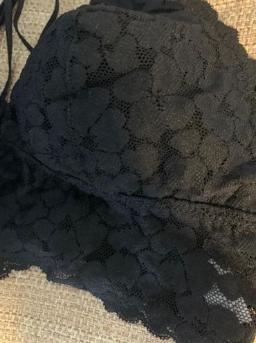 Aerie Animal Lace Padded Strappy Bralette Black - $11 - From emily