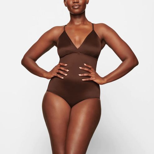 SKIMS Barely There Bodysuit Brief W/Snaps Brown Size XL - $50 (19