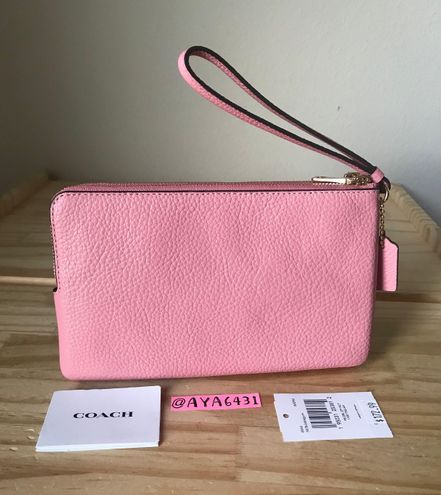 Coach Large Double Zip Wristlet Pink - $105 (41% Off Retail) New With Tags  - From Aya