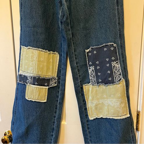 PacSun Eco Bandana Patch High Waisted Baggy Jeans