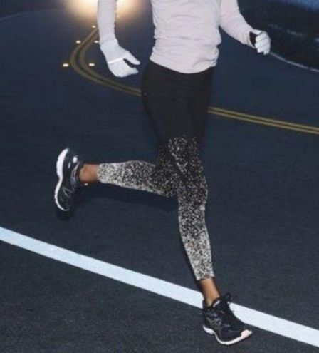 Athleta Contender Splatter Reflective 7/8 Tight Black Leggings Size XS -  $50 - From Amber