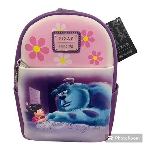 NEW WITH TAGS! Loungefly Disney Monsters, Inc. Faux Leather Mini Backpack!