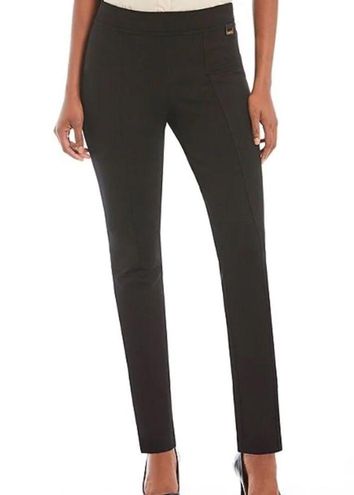 Calvin Klein power stretch Ponte slim leg pull on pants with front